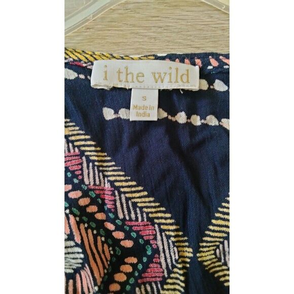 Women's small open tie front long sleeve blouse - made in India - Picture 6 of 10